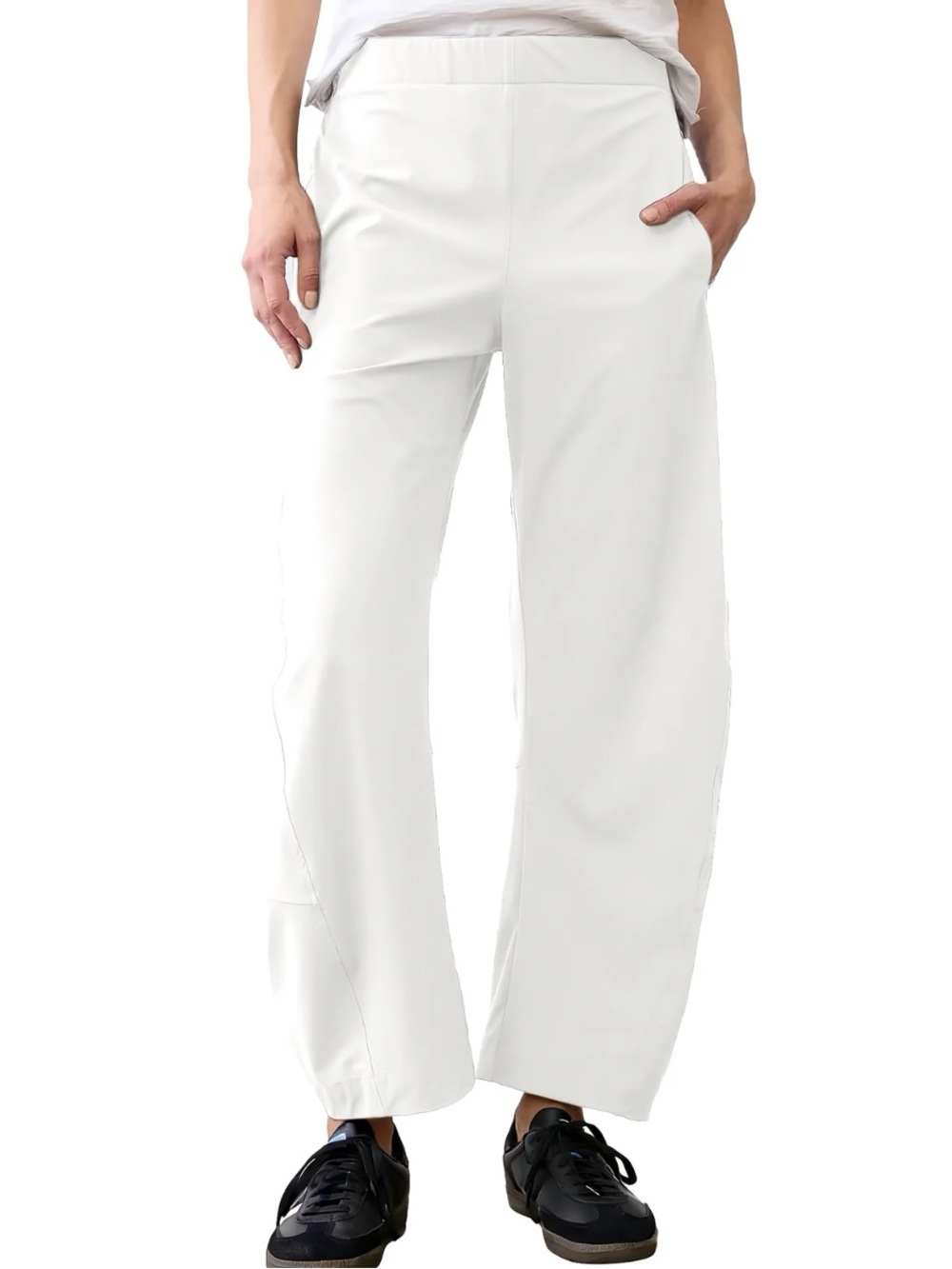 Oversized Barrel Balloon Leg Pants White Women's Size XS New Travel